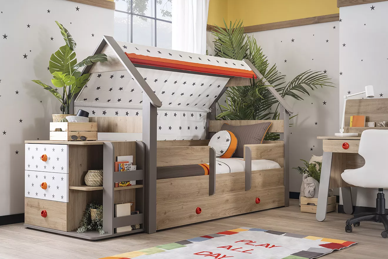 Montessori Hut Karyola 100x200cm - Görsel 3