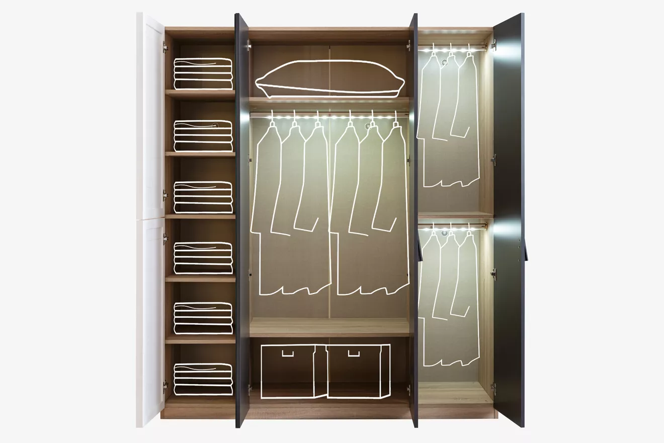 New City 4 Kapılı Dolap - Görsel 3