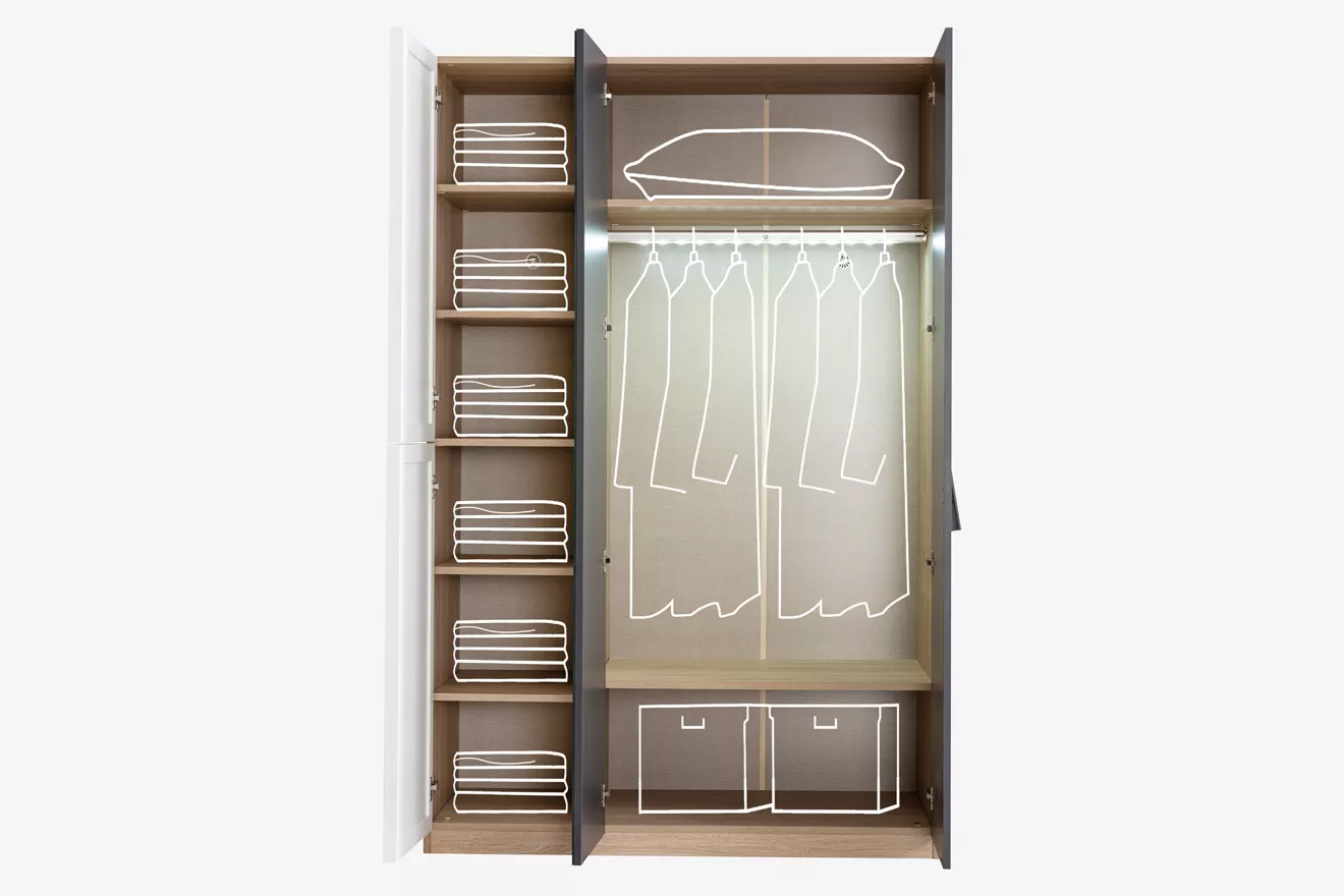 New City 3 Kapılı Dolap - Görsel 3