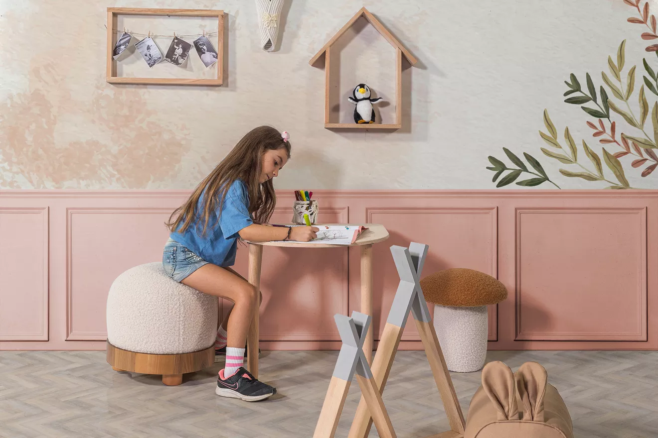 Mantar Puf (Krem Kahve) - Görsel 3